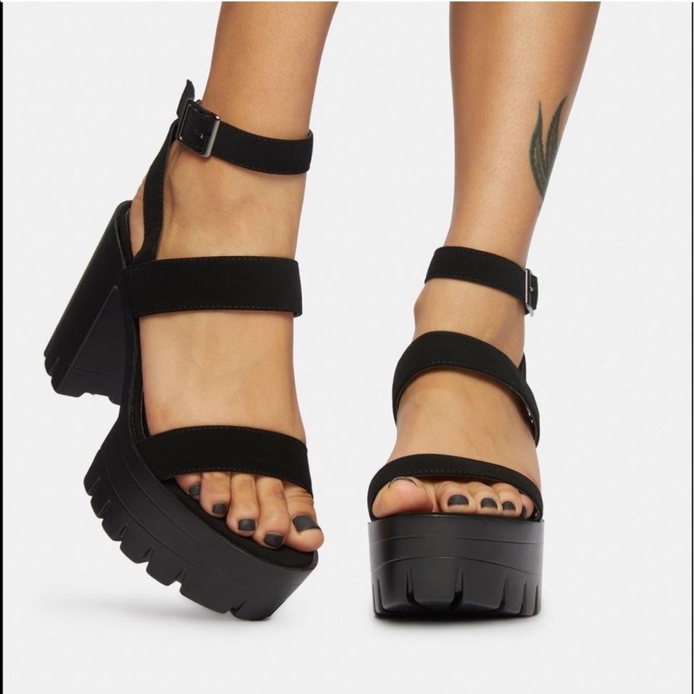Black platform heels